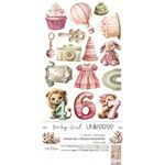 Blocco di carte scrap Baby Girl Universe Extras Set Baby Girl cm 15 x 31