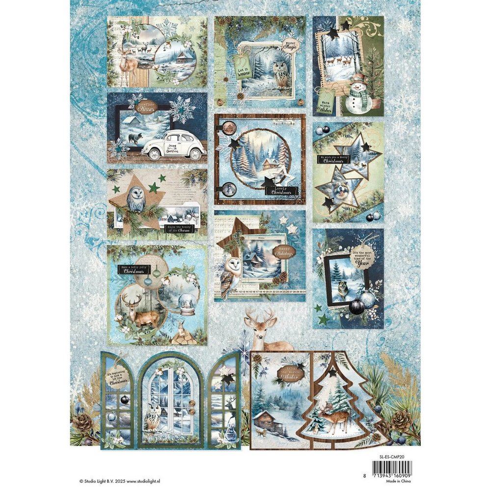 Blocco di carte scrap Card Making Winter Wonderland A4