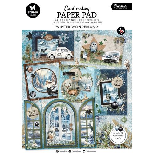 Blocco di carte scrap Card Making Winter Wonderland A4
