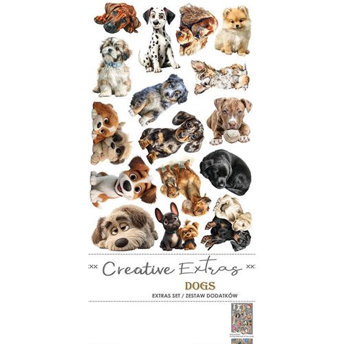 Blocco di carte scrap Dogs Extras Set cm 15 x 31