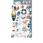 Blocco di carte scrap Emerald Tales Extras Set Mix cm 15 x 31