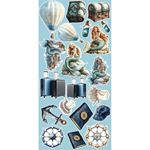 Blocco di carte scrap Emerald Tales Extras Set Mix cm 15 x 31