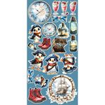 Blocco di carte scrap Emerald Tales Extras Set Mix cm 15 x 31