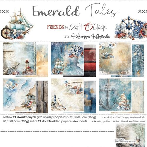 Blocco di carte scrap Emerald Tales cm 20x20