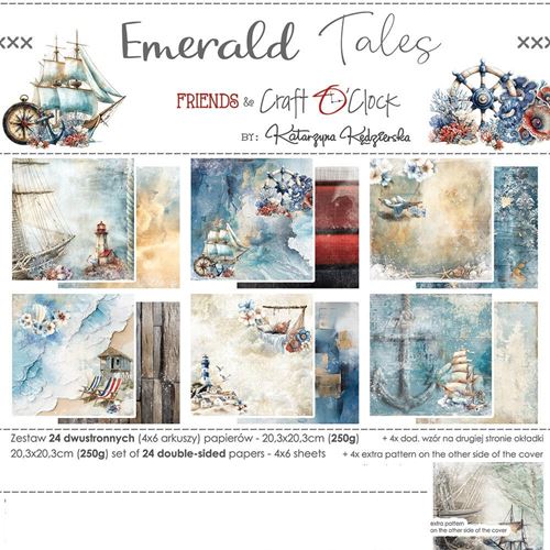 Blocco di carte scrap Emerald Tales cm 30 x 30
