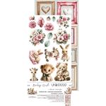 Blocco di carte scrap Baby Girl universe Extras Set Flowers & More cm 15 x 31