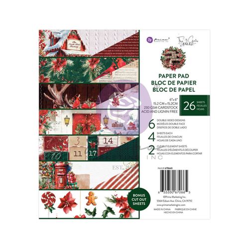 Blocco di carte scrap From the North Pole cm 15 x 15