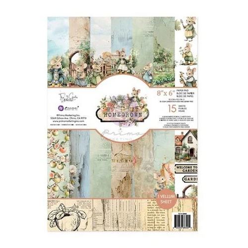 Blocco di carte scrap Homegrown cm 15 x 20