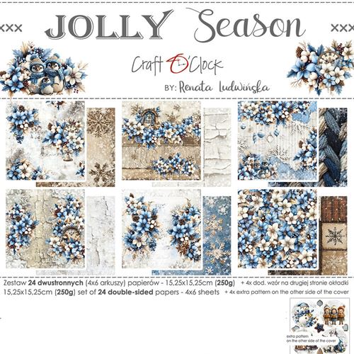 Blocco di carte scrap Jolly Season cm 15x15