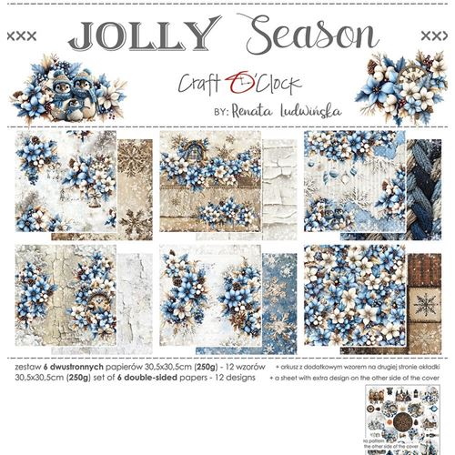Blocco di carte scrap Jolly Season cm 30 x 30