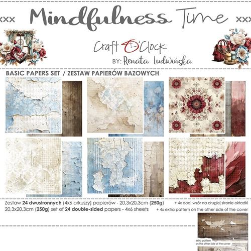Blocco di carte scrap Mindfulness Time Basic Set cm 20x20