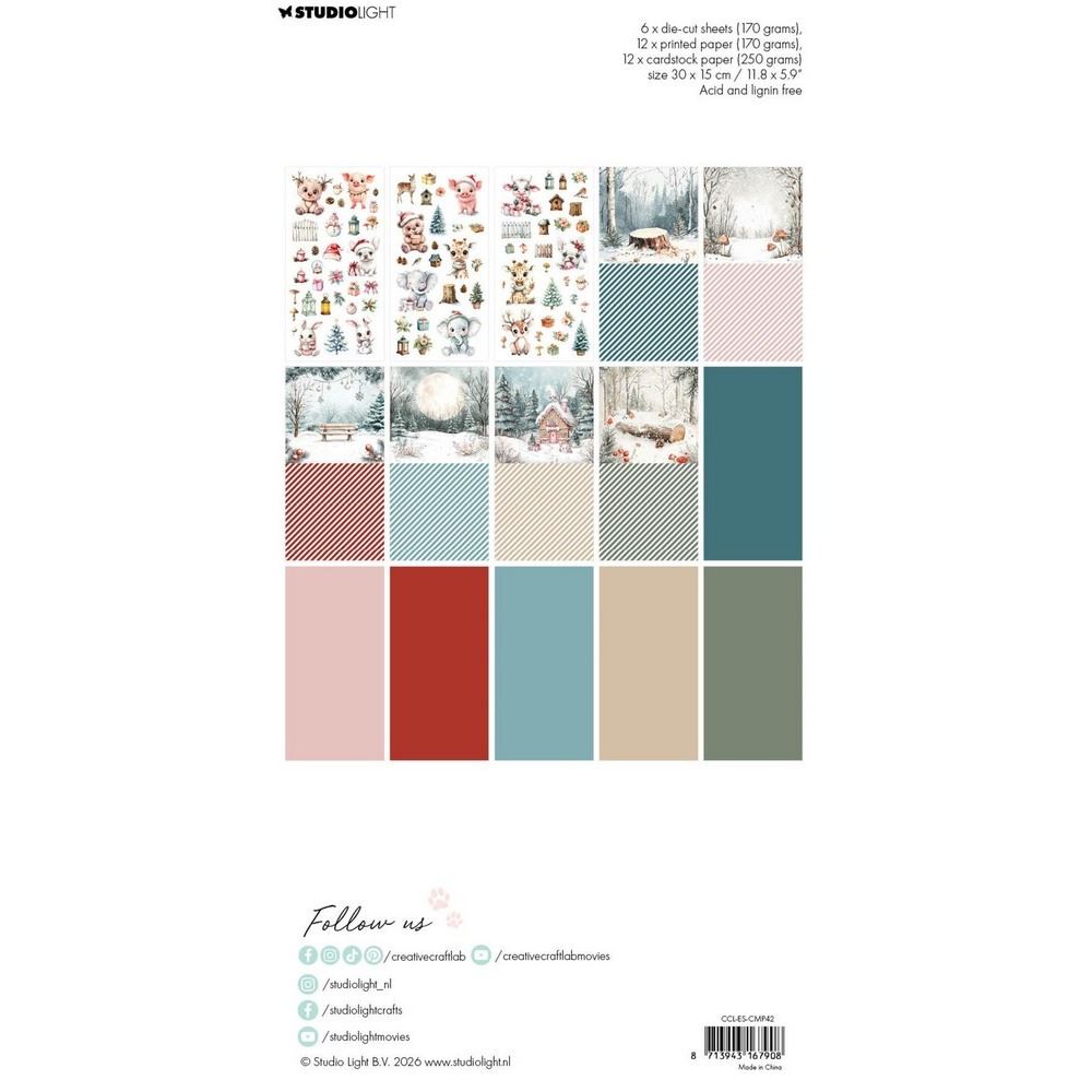 Blocco di carte scrap Snowy Winter
