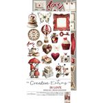 Blocco di carte scrap Spring in Love Extras Set Mix cm 15 x 31