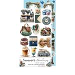 Blocco di carte scrap Summer Adventures Extras Set Chill & Relax cm 15 x 31