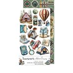 Blocco di carte scrap Summer Adventures Extras Set Mix cm 15 x 31