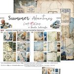 Blocco di carte scrap Summer Adventures Medium Set cm 20x20