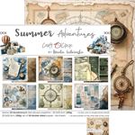 Blocco di carte scrap Summer Adventures Medium Set cm 20x20