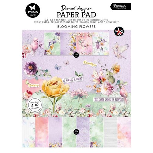 Blocco di cartoncini Blooming Flowers A4