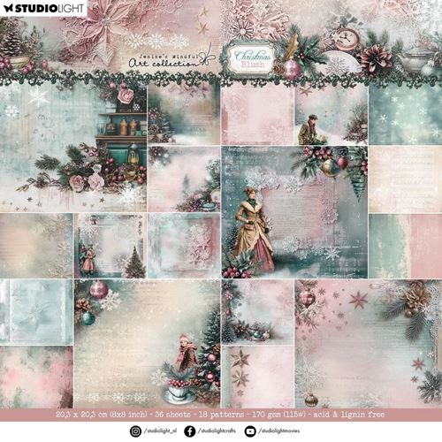 Blocco di cartoncini Christmas Blush 20x20