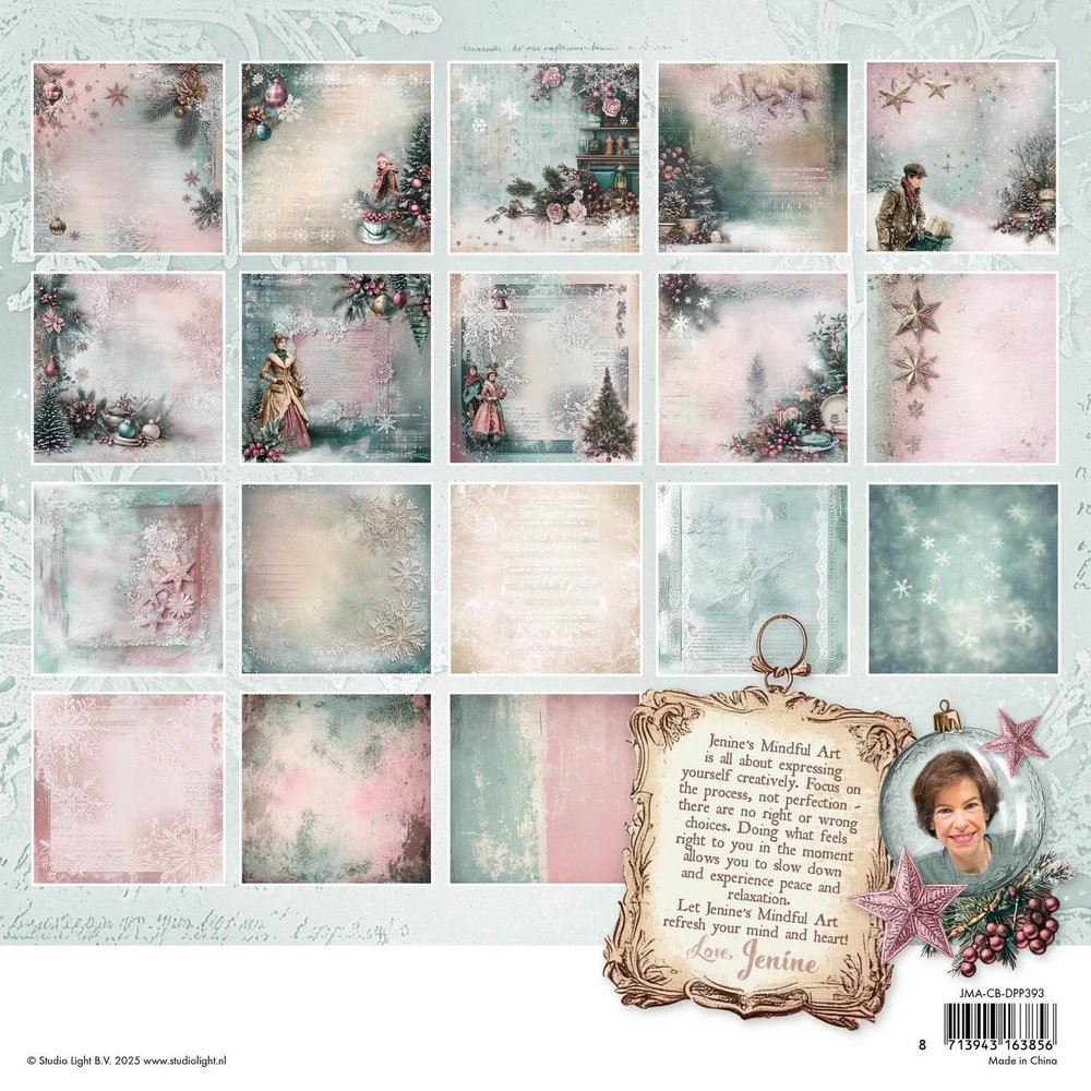 Blocco di cartoncini Christmas Blush 20x20