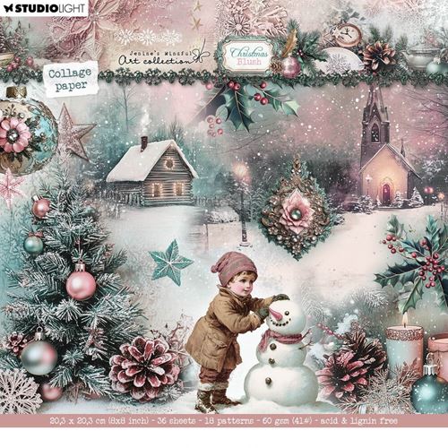 Blocco di carta Christmas Blush 20x20