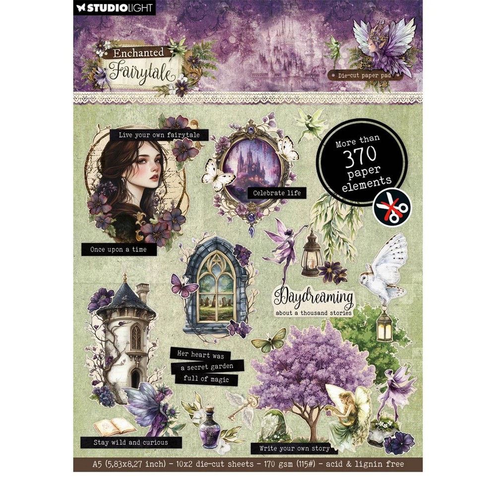 Blocco di cartoncini Enchanted Fairytale Die Cut A5