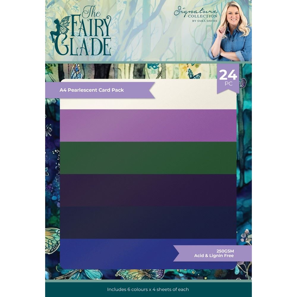 Blocco di cartoncini Fairy Glade Pearl Card Pack A4