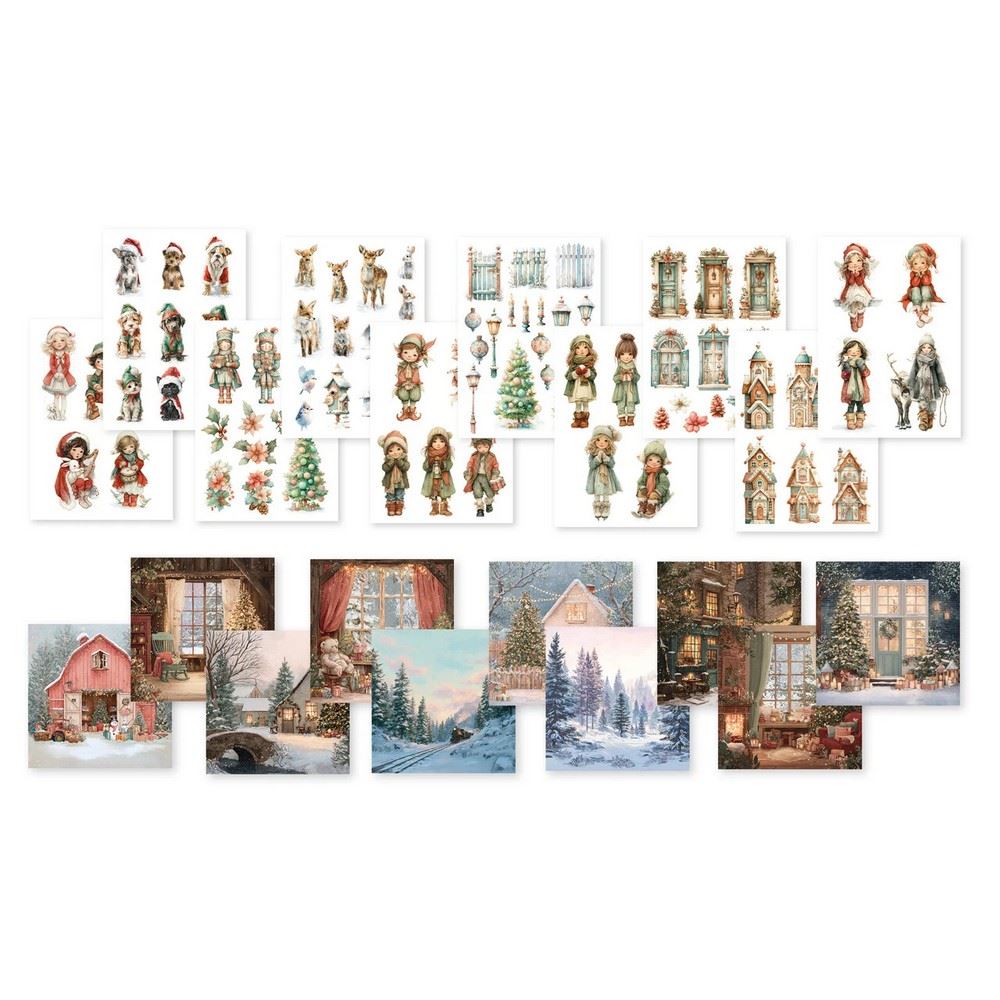 Blocco di cartoncini Merry e Bright