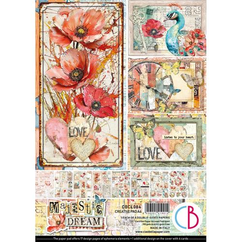 Blocco di cartoncini Scrap A4 Majestic Dream