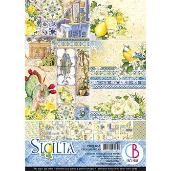 Blocco di cartoncini Scrap A4 Sicilia