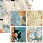 Blocco di cartoncini Scrap Blue Note 15 x 15