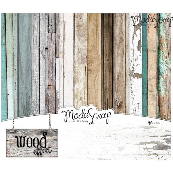 Blocco di cartoncini Scrap Wood Effect