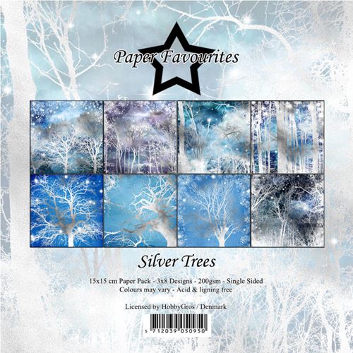 Blocco di cartoncini Silver Tree cm 15 x 15