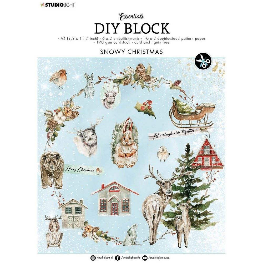 Blocco di cartoncini Snowy Christmas A4