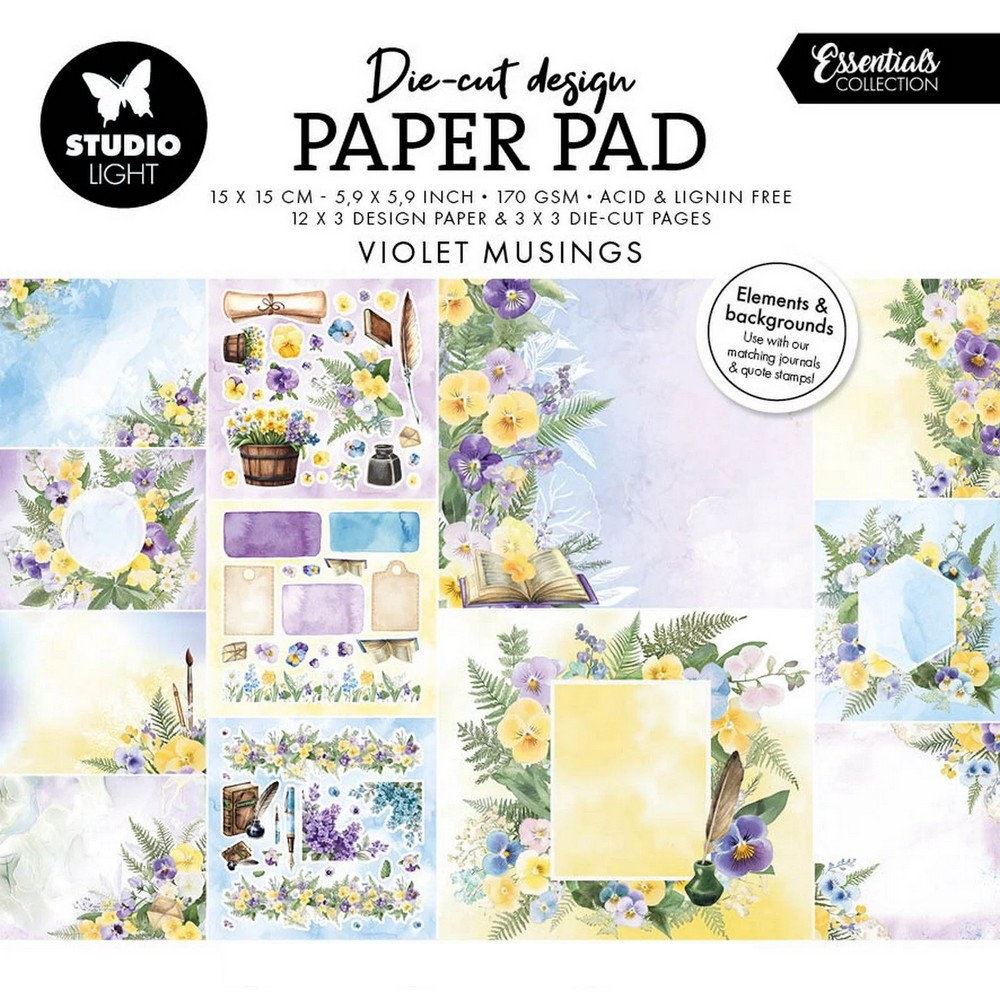 Blocco di cartoncini e die cut Violet Musings