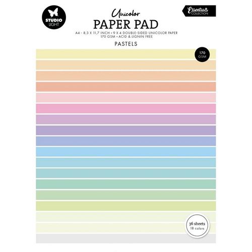 Blocco di cartoncini colorati Pastels A4