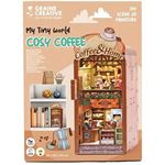 Book Nook My Tiny World Cosy Coffee – Kit Miniatura 3D in legno con luci LED