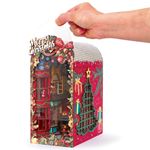 Book Nook My Tiny World Merry Christmas – Kit Miniatura 3D in legno Natale con luci LED