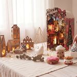 Book Nook My Tiny World Merry Christmas – Kit Miniatura 3D in legno Natale con luci LED