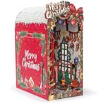 Book Nook My Tiny World Merry Christmas – Kit Miniatura 3D in legno Natale con luci LED