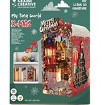 Book Nook My Tiny World Merry Christmas – Kit Miniatura 3D in legno Natale con luci LED