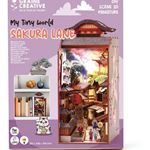 Book Nook My Tiny World Sakura Lane – Kit Miniatura 3D in legno Giapponese con luci LED