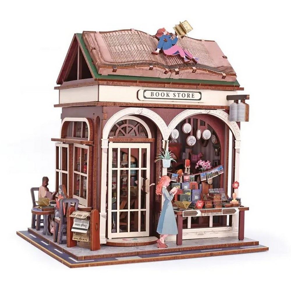 Book Store My Little Libreria in Miniatura 3D in legno con luci led