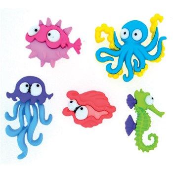Bottoni in plastica Creature del mare