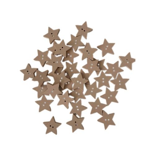 Bottoni stella in legno