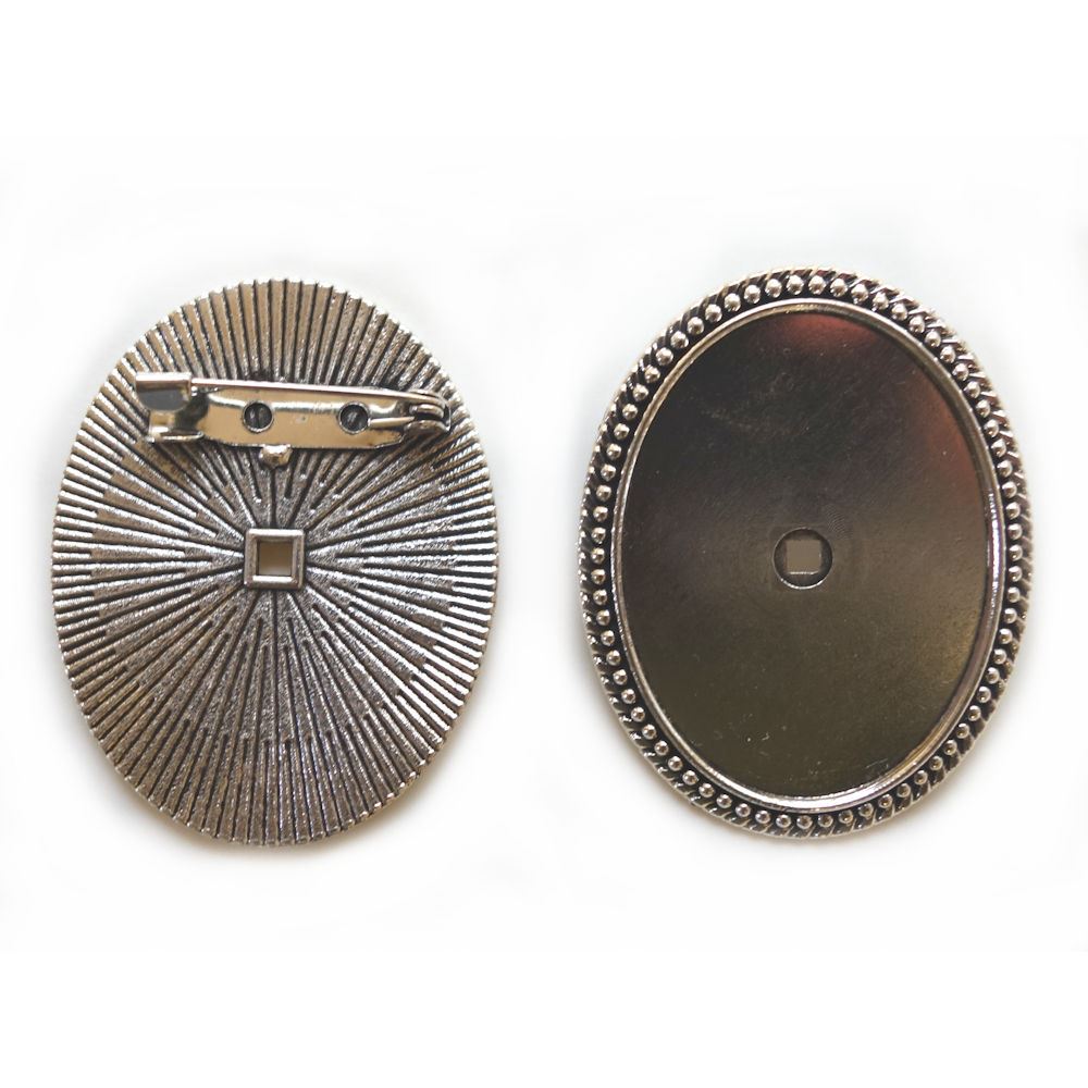 Lotto 5 Conchos Vintage Western Argento Ovale – Fiori Incisi – Per Pelletteria Fai-da-Te - Foto 1