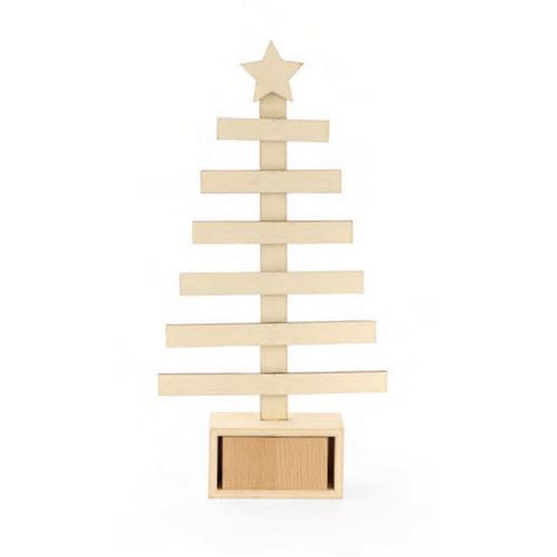 Calendario dell'Avvento Albero di Natale in legno