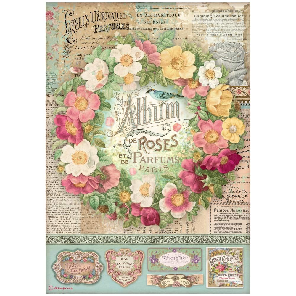 Carta Di Riso Rose Parfum Album de roses