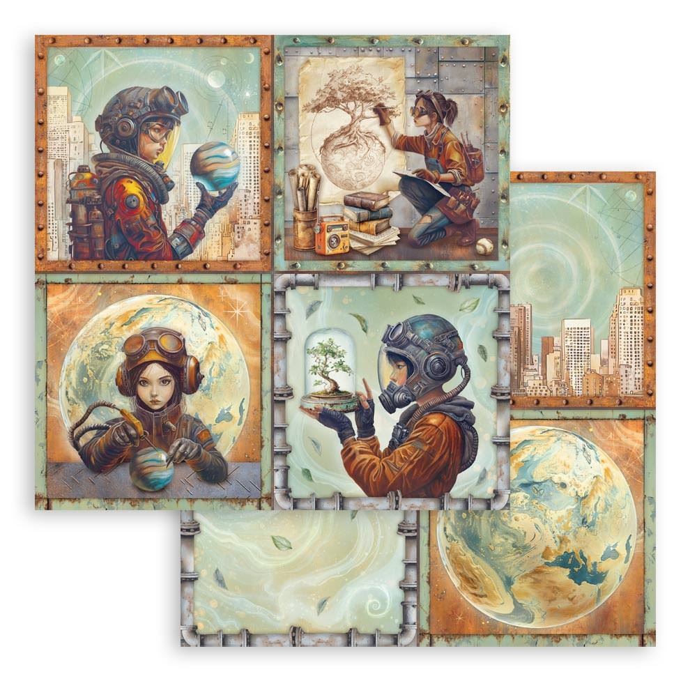 Carta Scrap A new Beginning 4 cards Stamperia