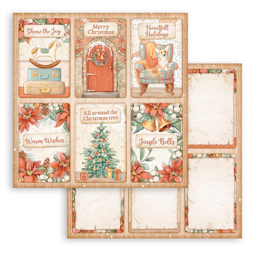 Carta Scrap All Around Christmas 6 cards Stamperia